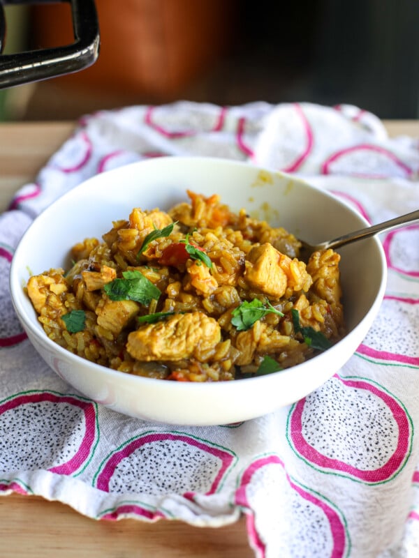 This One Pot Chicken Shawarma is easy to whip together and all cooks in one pot!