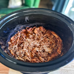 This Slow Cooker Balsamic Taco Chicken is the perfect simple and flavorful taco meat!