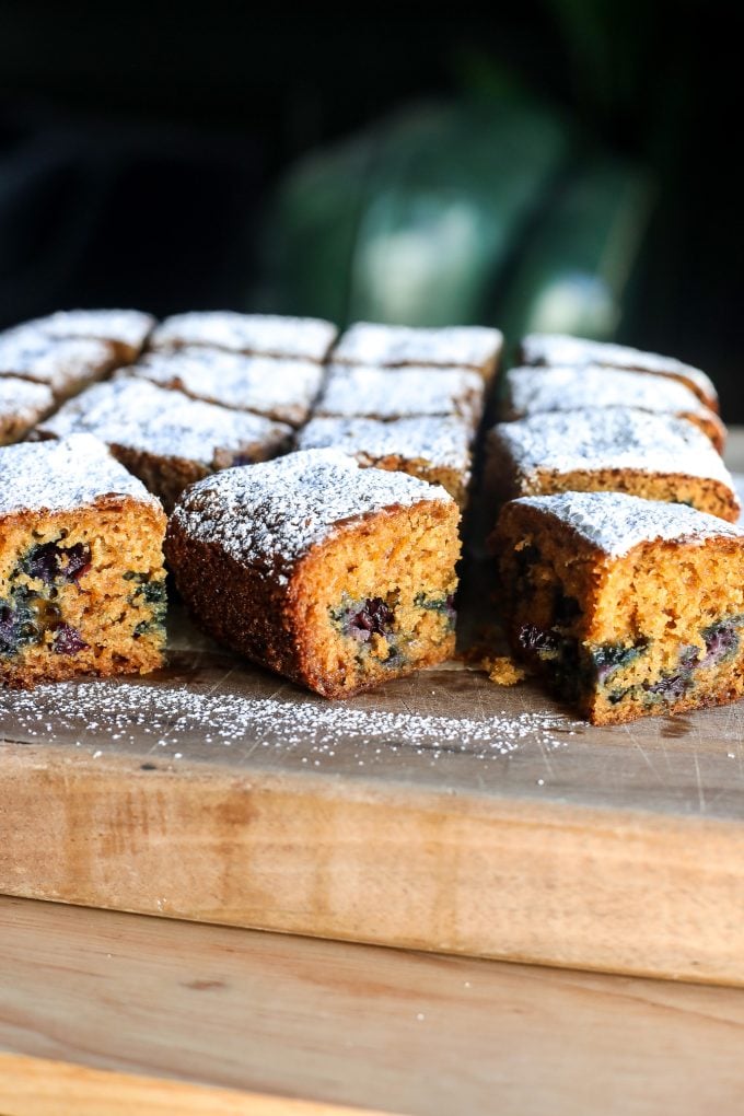 This Lemon Blueberry Snacking Cake is the perfect weekday cake to have on the counter that everyone will love to snack on!