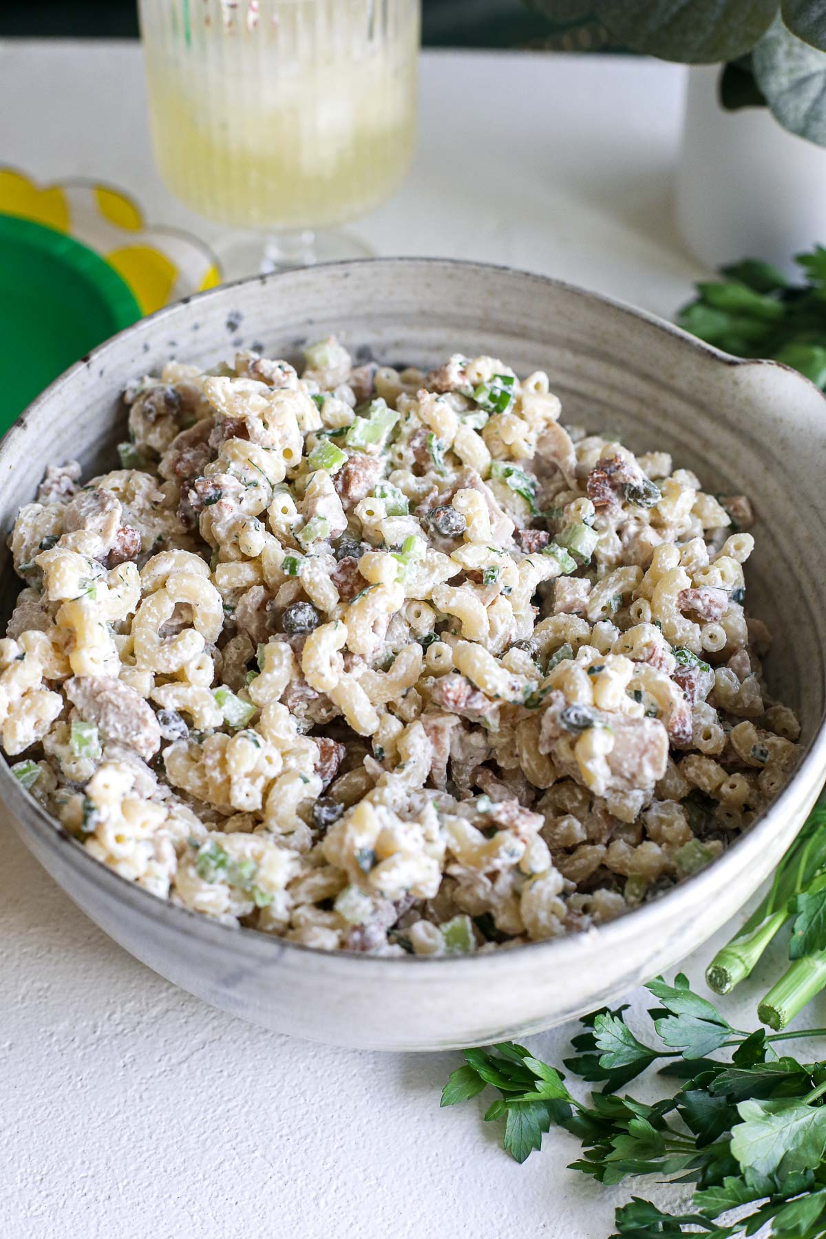 Try our High Protein Lemon Herb Macaroni Salad! Refreshing, nutritious, and perfect for a healthy meal or side dish.