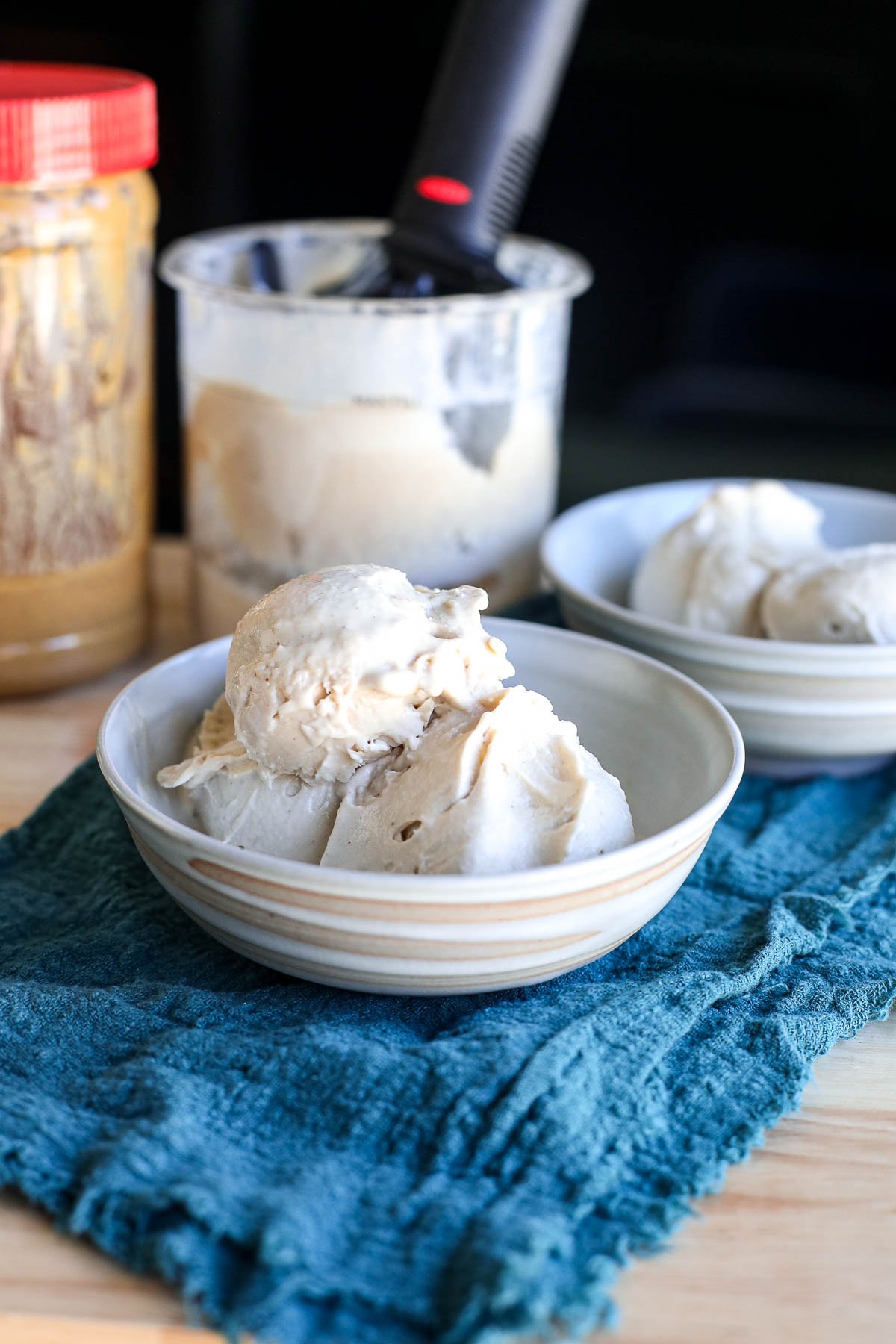 Try our Peanut Butter Mood Frozen Yogurt recipe for the Ninja Creami! A creamy, protein-packed treat to satisfy cravings.