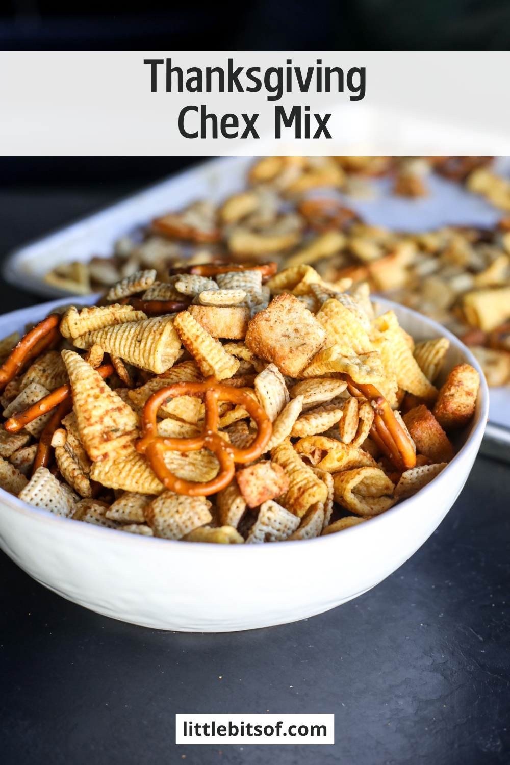 Snack on Thanksgiving Chex Mix—savory, crunchy, and packed with festive flavors, perfect for holiday gatherings and munching!