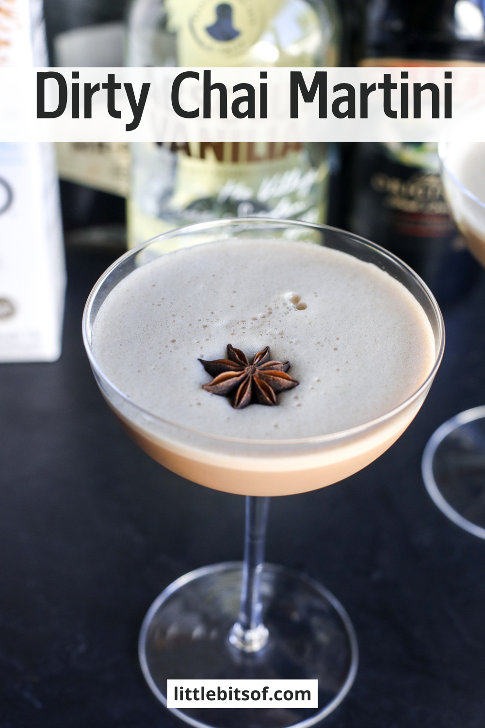 Sip on a Dirty Chai Martini—a bold blend of coffee liqueur, chai spices, and vodka for the perfect spicy-sweet cocktail treat!