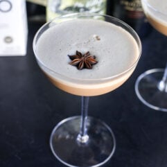 Sip on a Dirty Chai Martini—a bold blend of coffee liqueur, chai spices, and vodka for the perfect spicy-sweet cocktail treat!