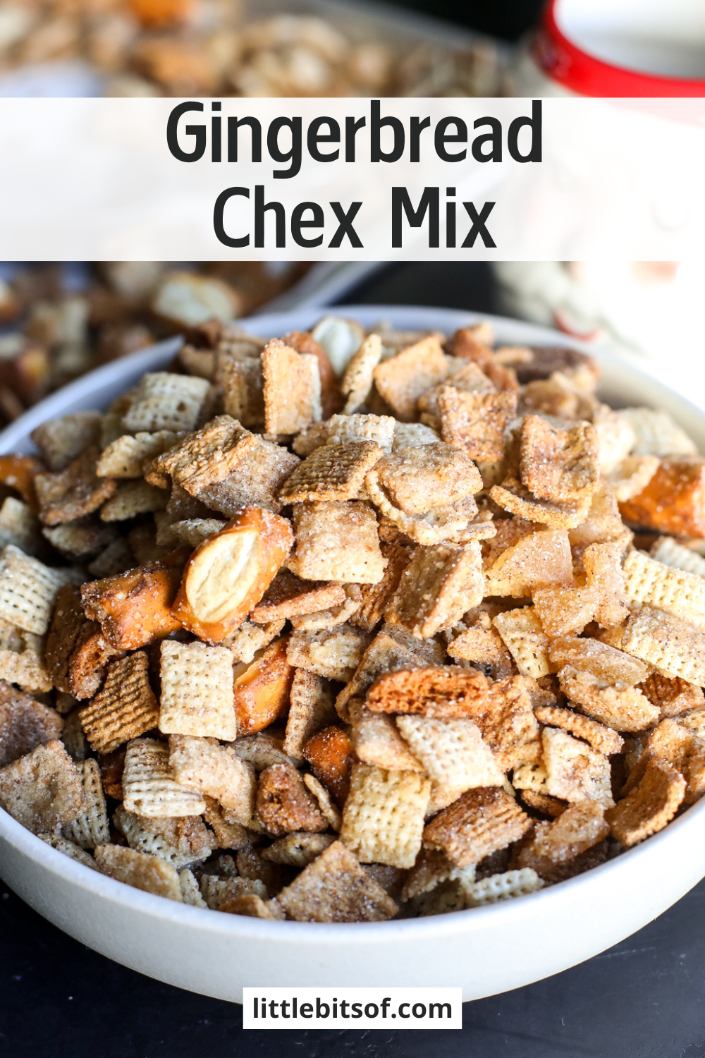Crunchy, sweet, and spicy! This festive Gingerbread Chex Mix is the perfect holiday snack. Easy to make and even easier to eat.