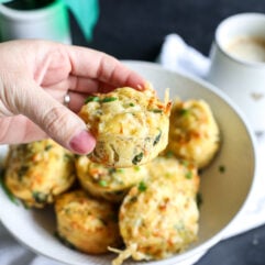 Fuel your day with these delicious High Protein Sweet Potato & Chicken Sausage Egg Bites. Easy to make & perfect for busy mornings. Healthy & satisfying!
