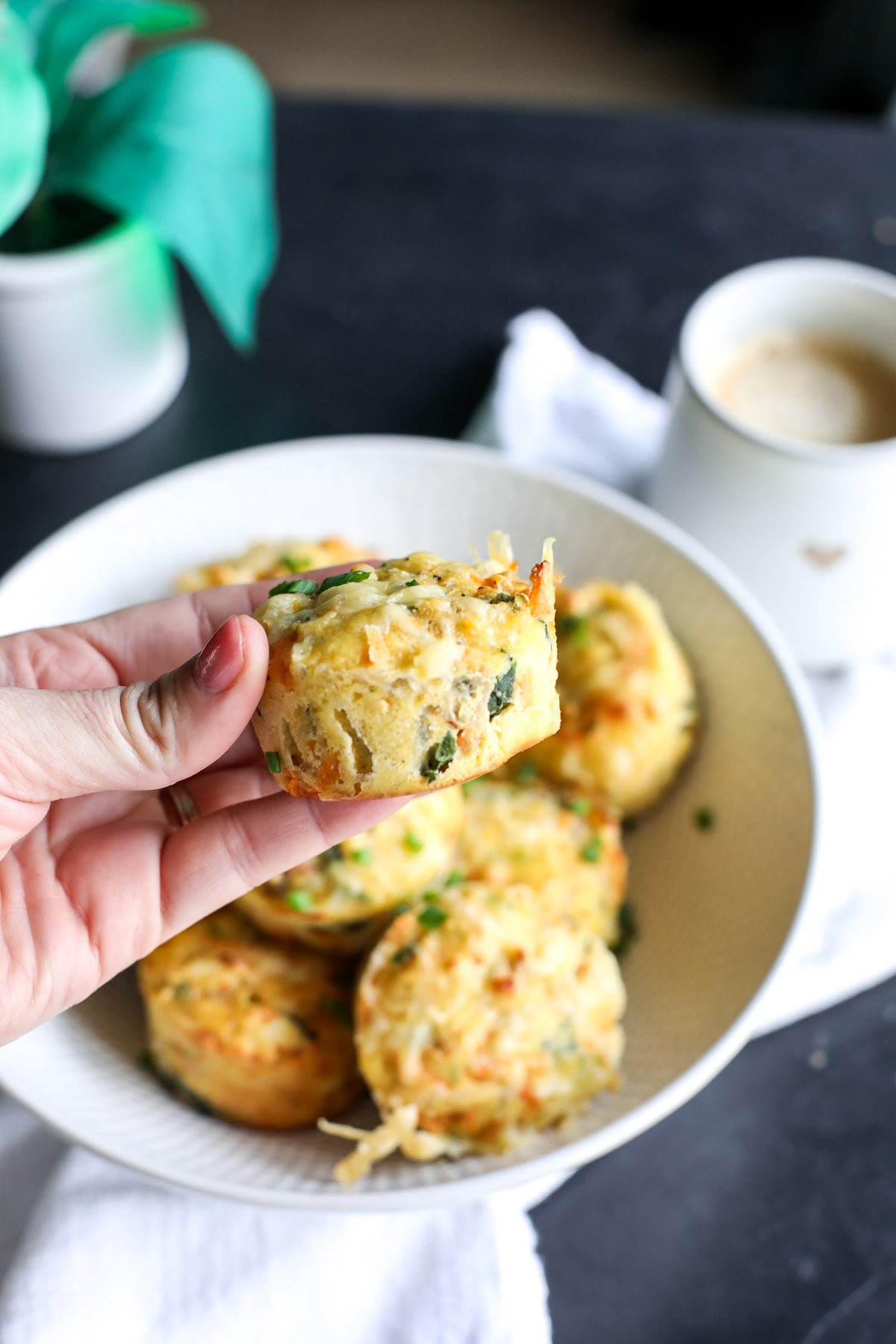 Fuel your day with these delicious High Protein Sweet Potato & Chicken Sausage Egg Bites. Easy to make & perfect for busy mornings. Healthy & satisfying!