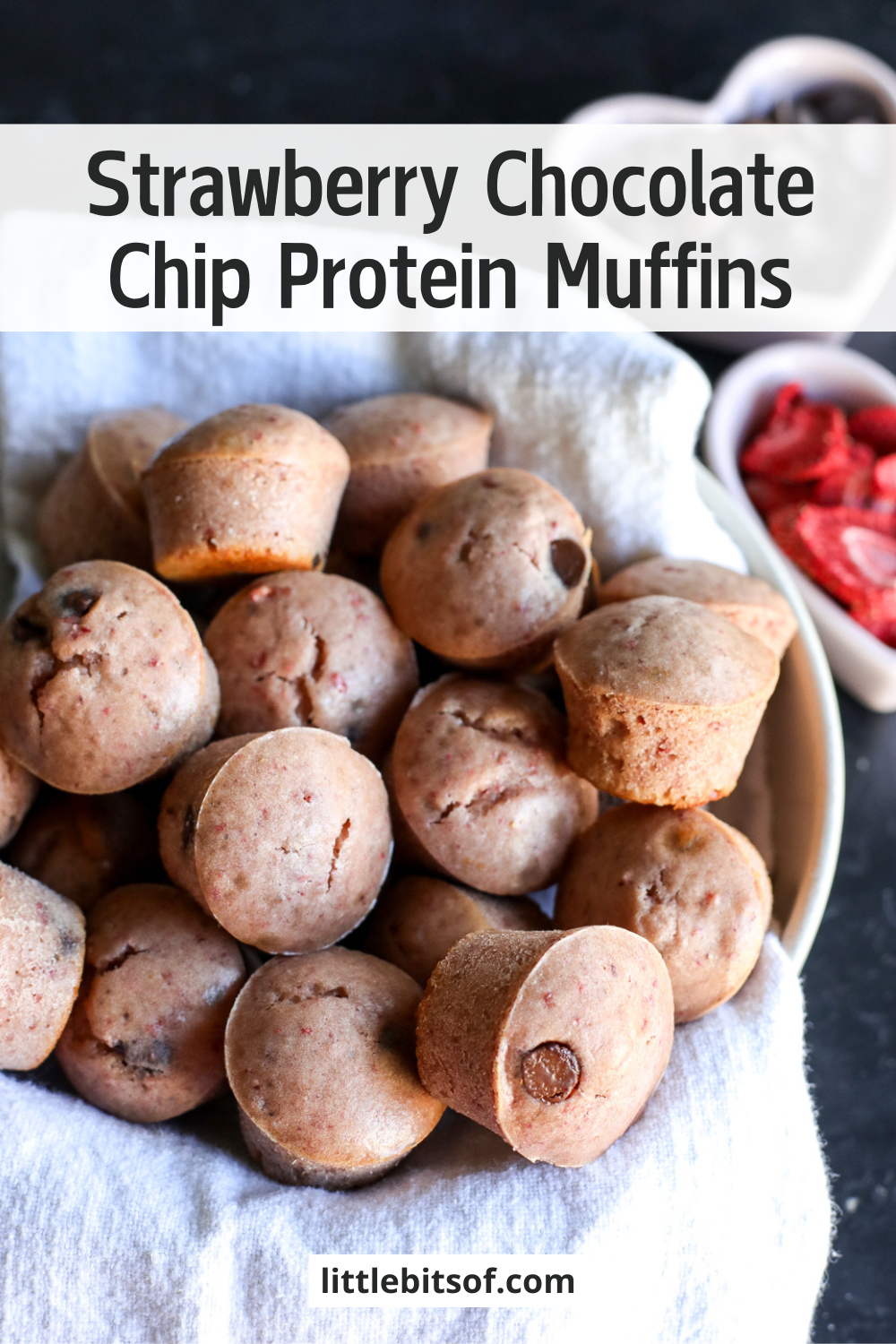 Strawberry Chocolate Chip Protein Muffins Recipe: Delicious, high-protein, & easy to make. Perfect for breakfast or snacks!
