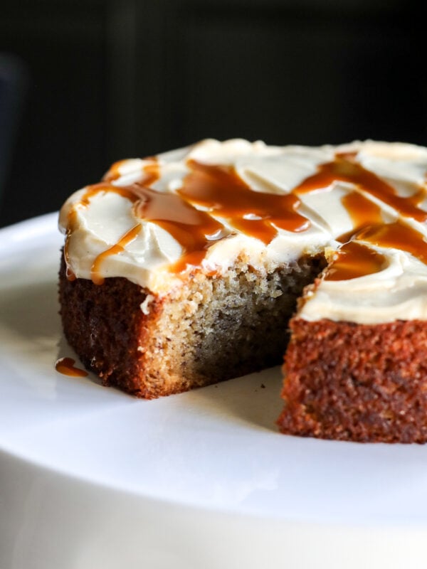 Delicious Banana Cake with Brown Butter Frosting: Moist, flavorful banana cake with rich, nutty brown butter frosting.