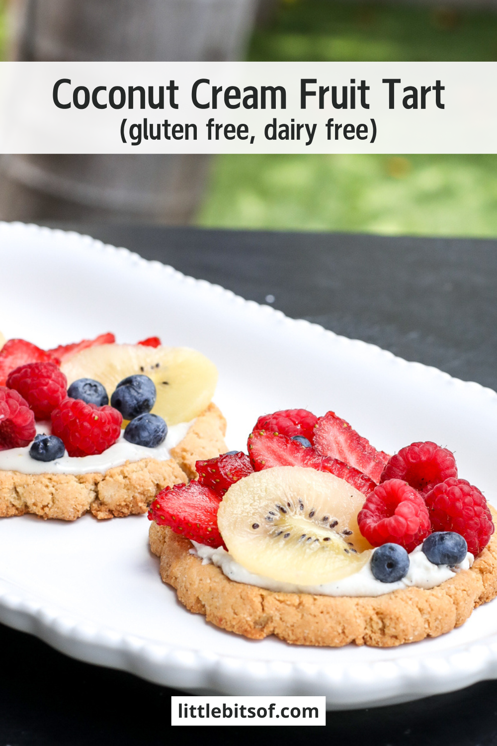 A simple, gluten-free Coconut Cream Fruit Tart with a crispy almond flour crust and a silky, dairy-free coconut cream filling.