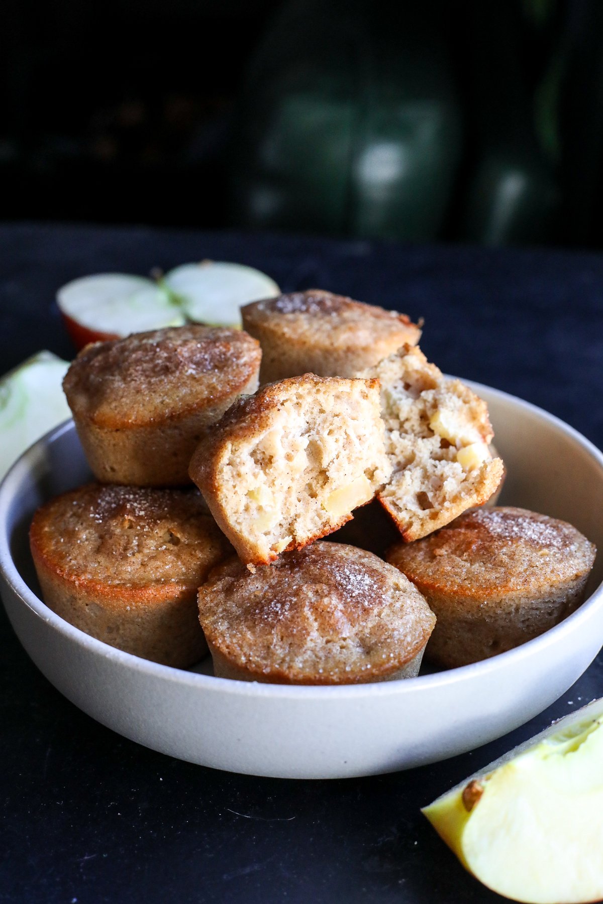 Satisfy your cravings with moist, protein-packed apple pie muffins. A healthy, delicious breakfast or snack for any day!