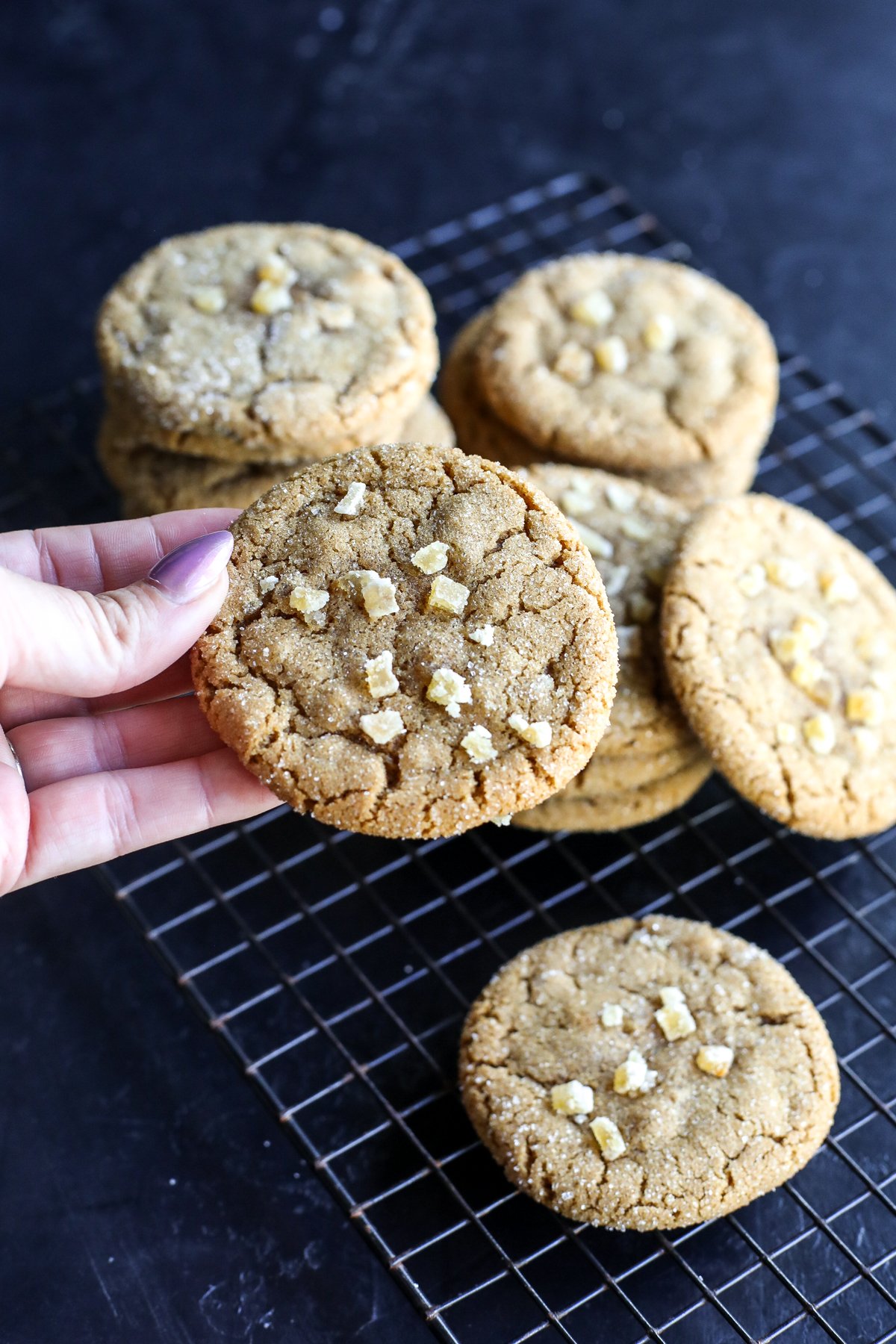 Spice up your cookie jar! These Ginger Molasses Cookies are chewy and sweet with a triple dose of ginger, oil, and warming spices.
