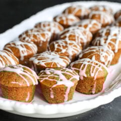 Healthy Gingerbread Protein Muffins! Warm, cozy spices and a protein boost make these the perfect holiday breakfast or snack.