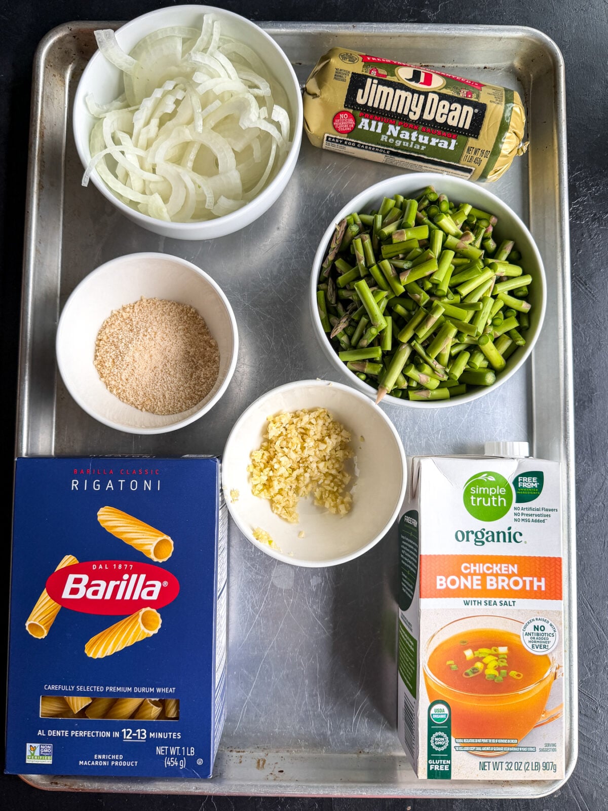 Upgrade your pasta night with this one-pot meal: Savory sausage, slow-cooked onions, and a creamy parmesan sauce.