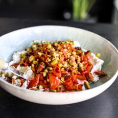 Sweet, savory, and creamy. This whipped dill goat cheese with honey carrots is the perfect easy, healthy appetizer.