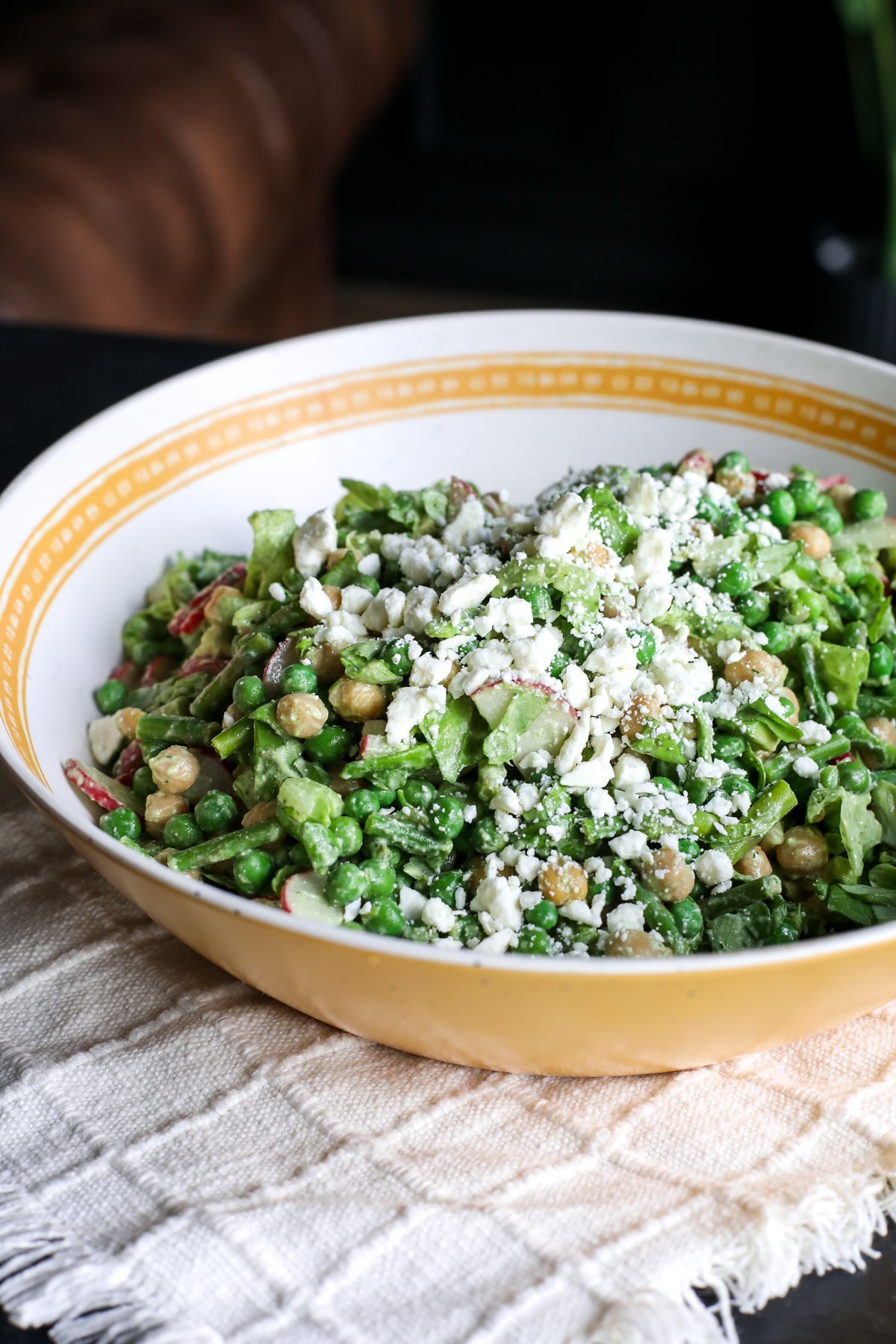 Creamy Feta Herb Dressing meets crisp spring veggies. This chopped salad is healthy, vibrant, and ready in minutes.