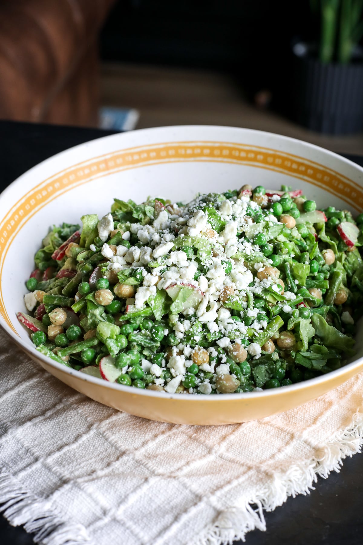 Creamy Feta Herb Dressing meets crisp spring veggies. This chopped salad is healthy, vibrant, and ready in minutes.